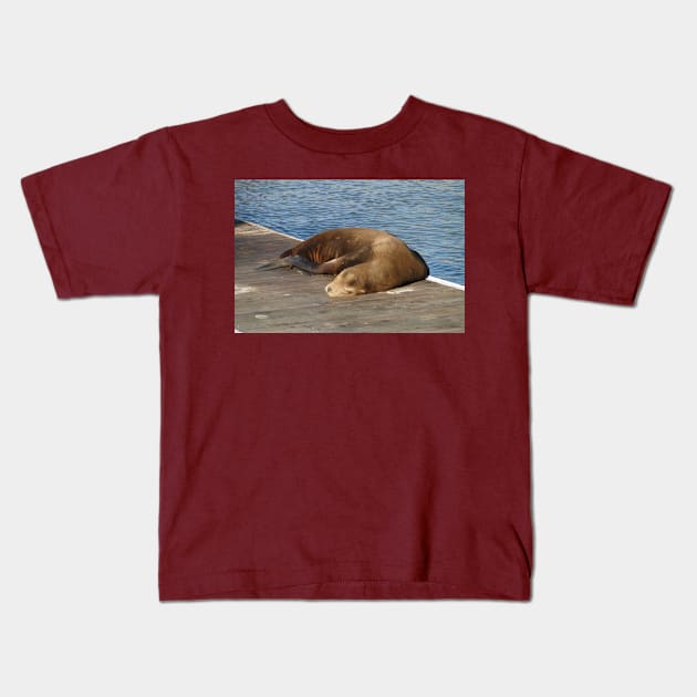 Knapping on the Dock of The Bay Kids T-Shirt by AH64D